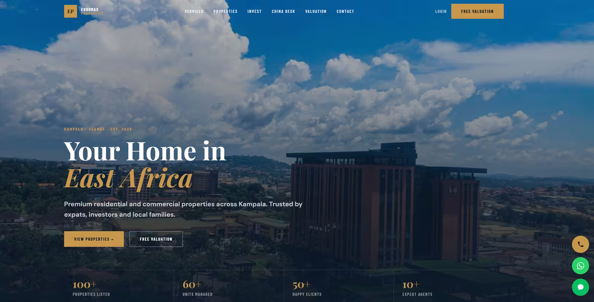 Euromax Properties — website built by NairobiSites