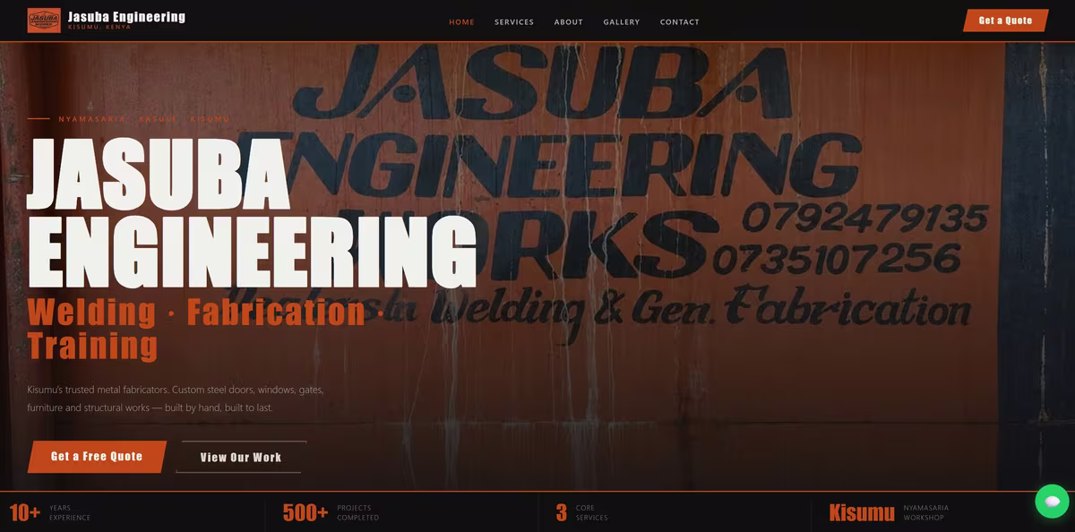 Jasuba Engineering Works — website built by NairobiSites