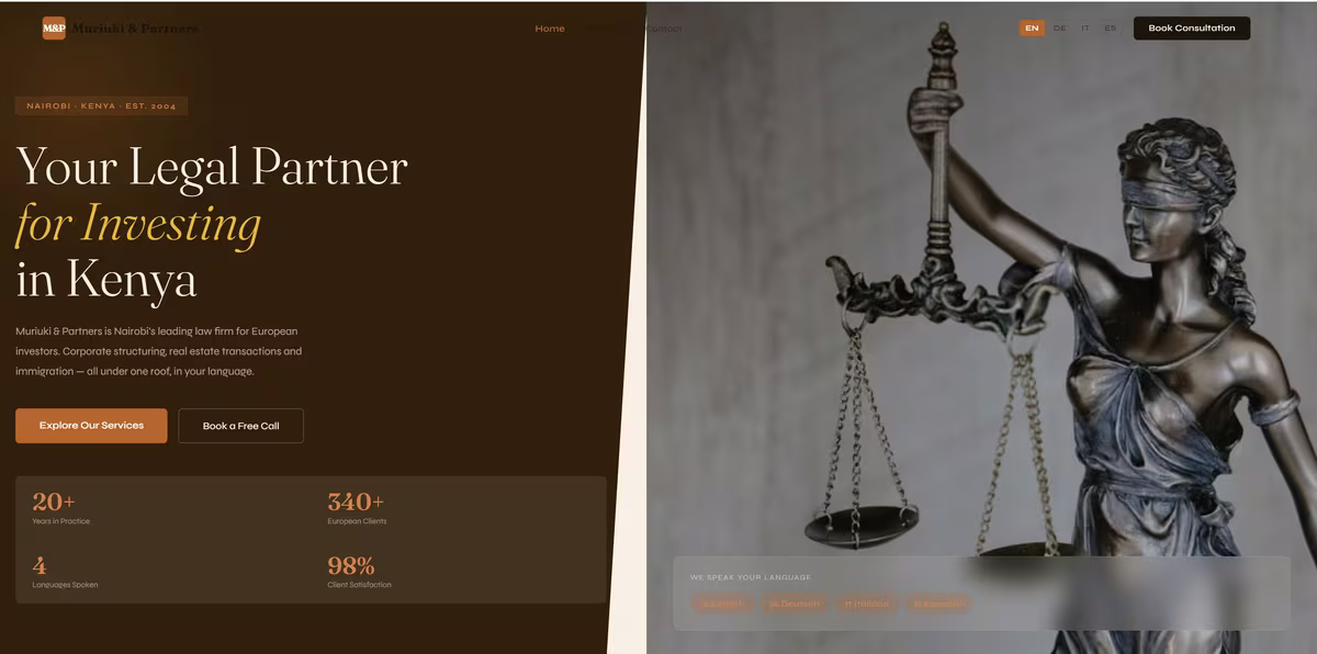 Muriuki & Partners — website built by NairobiSites